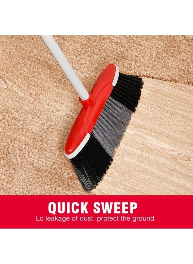 مكنسة زاوية تجارية ومنزلية بمقبض طويل - تنظيف فعال للمطبخ، والجراج، والفناء، والساحة، والمكتب - شعيرات متينة لجميع أنواع الأرضيات - Image 3